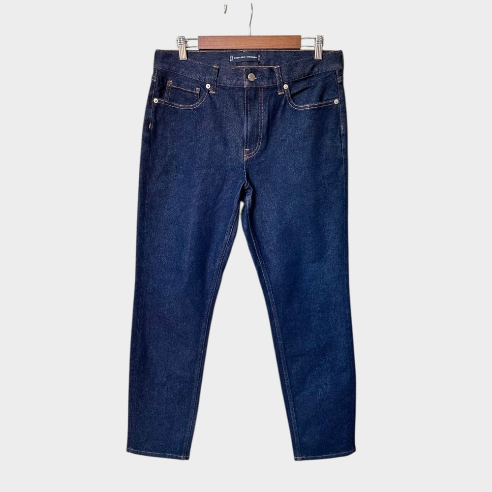 Everlane Uniform The Athletic Jean - 31x30 Rigid Dark Rinse